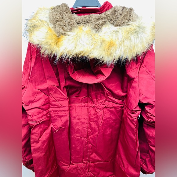 Women’s Winter Coat Parka Removable Hood NWT Maroon - Picture 6 of 12